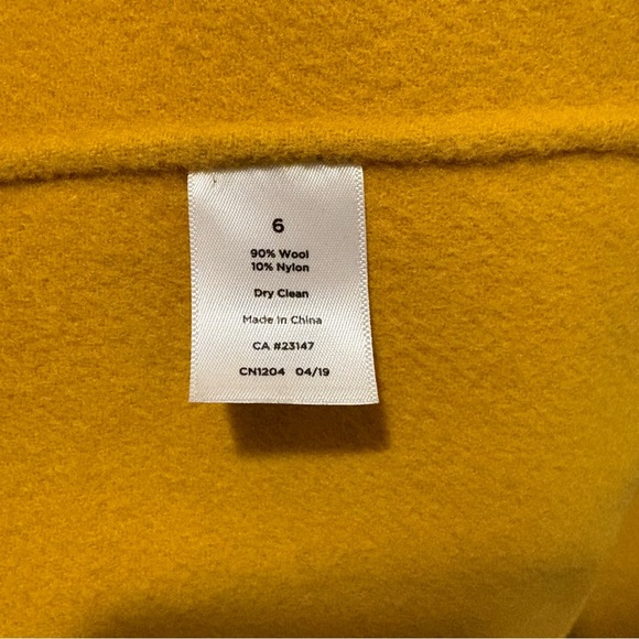 Women's Mustard Yellow Coat Talbots wool blazer size 6 - Picture 8 of 12